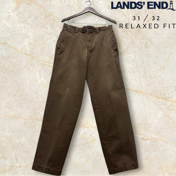Lands' End Other - Lands’ End Canvas 1963 Men Pants - Brown Relaxed Fit Straight (EUC,Size 31x32)